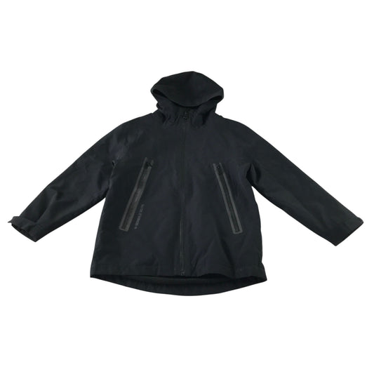 Next 7 years black hooded jacket recycled polyester
