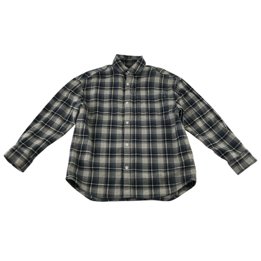 Next 7 years grey tartan check shirt cotton