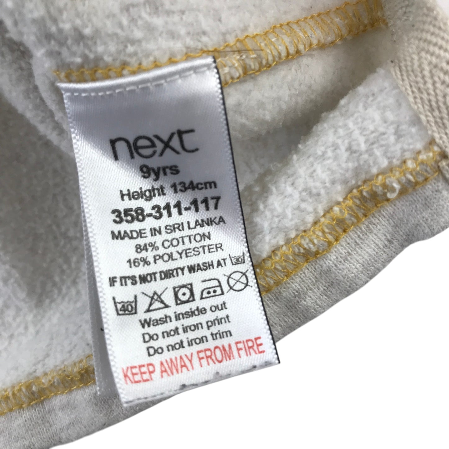 Next 8-9 years cream light jumper sunflower cotton polyester