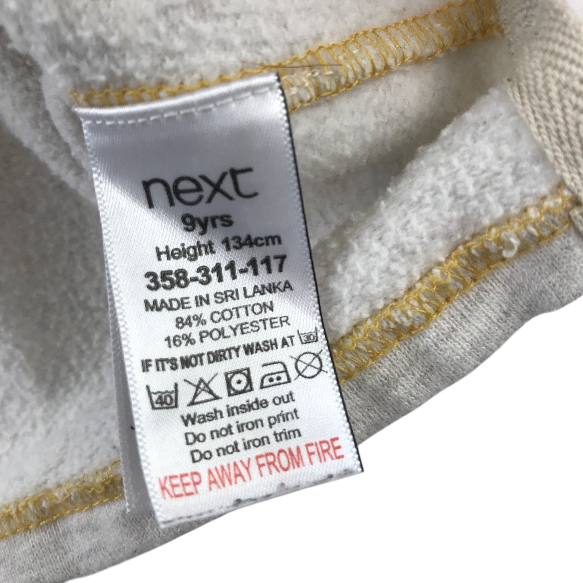 Next 8-9 years cream light jumper sunflower cotton polyester