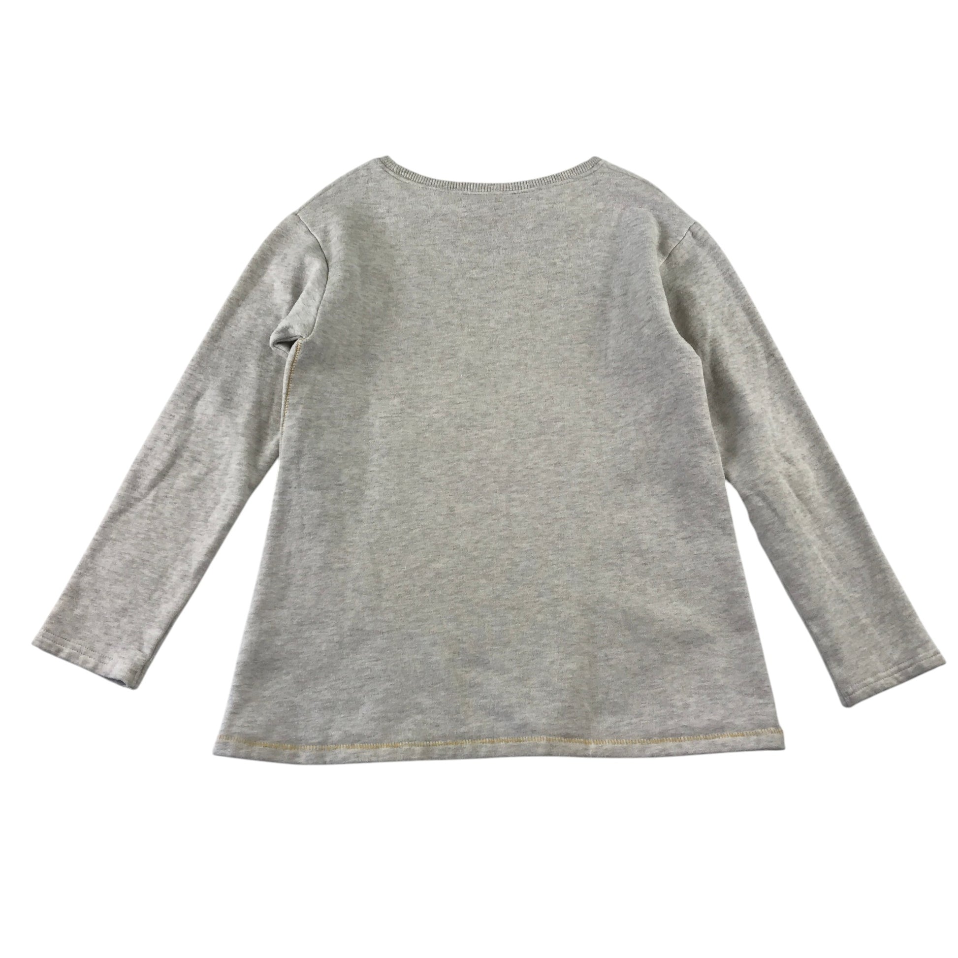 Next 8-9 years cream light jumper sunflower cotton polyester