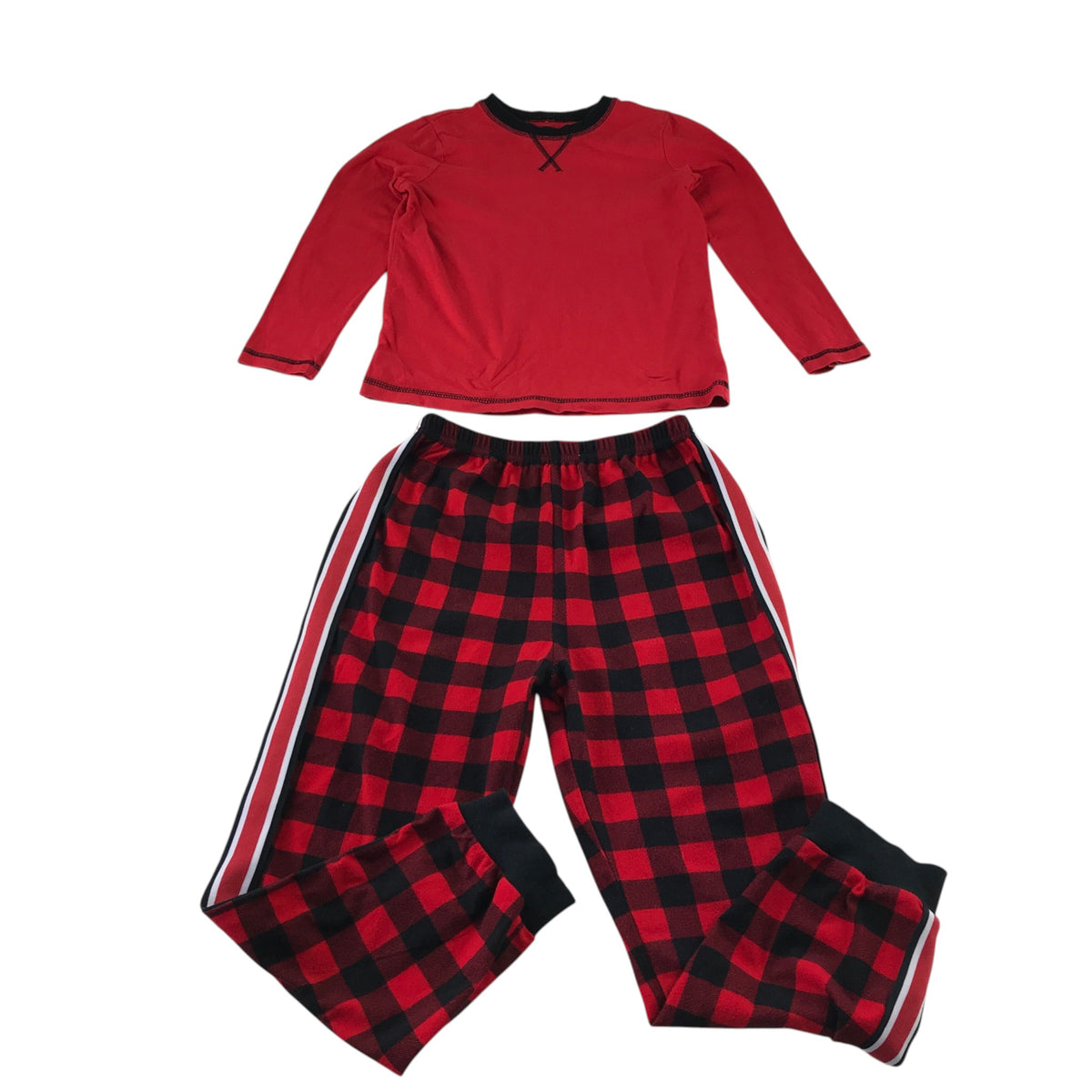 Next 8 years red check pyjama set polyester
