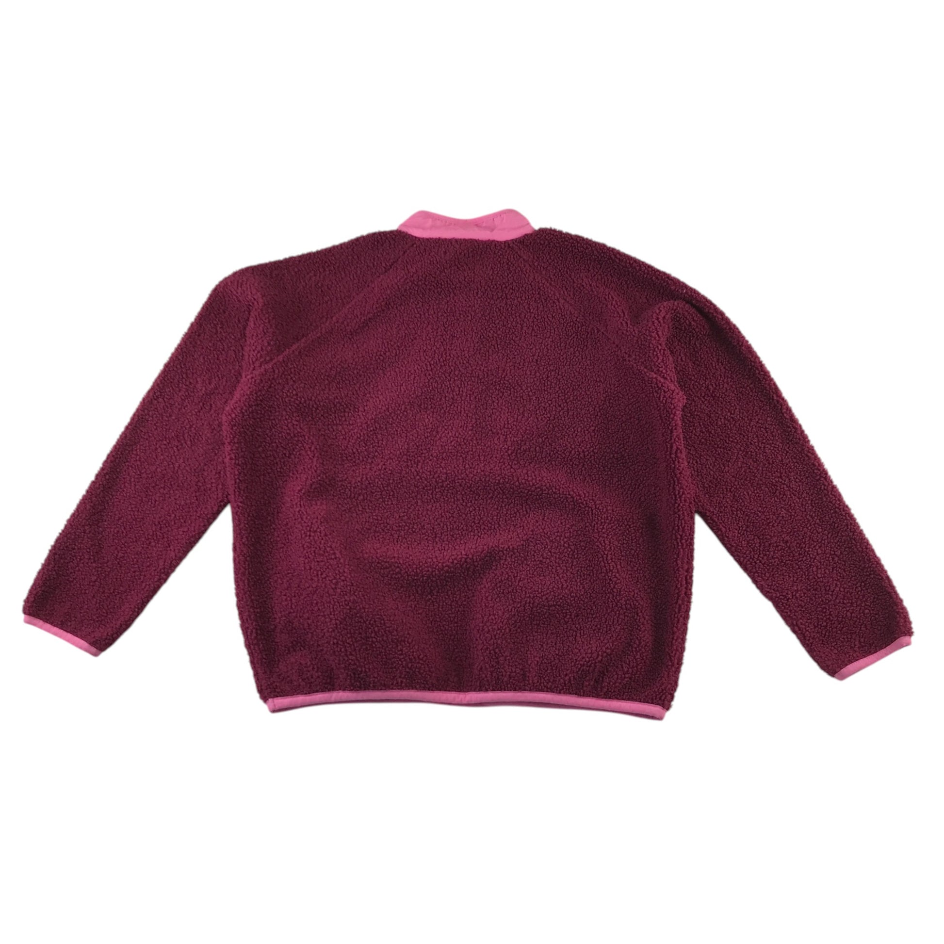 Next 11-12 years burgundy and pink fleece