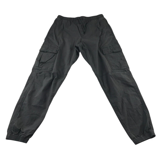 Next 14-15 years grey cargo trousers cotton elastane