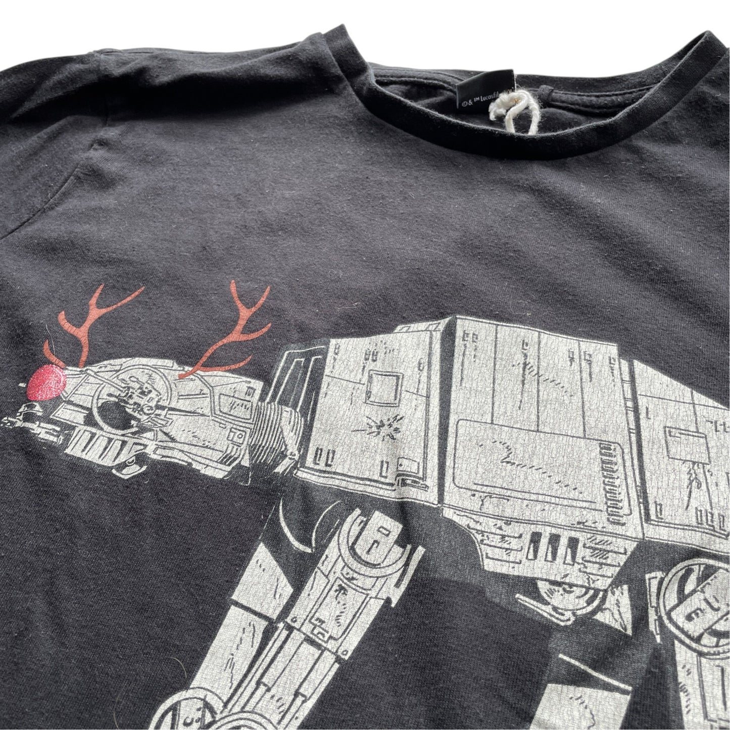 Next 15-16 years black t-shirt Christmas Star Wars cotton