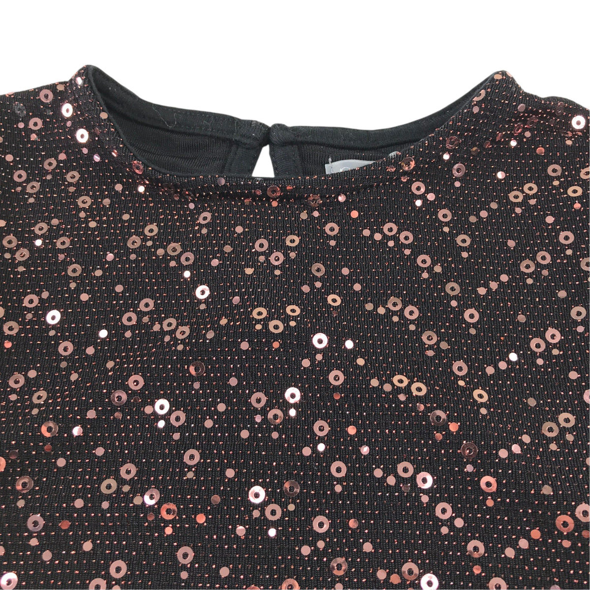 Next 4-5 years dress black sparkly sequins nylon elastane metalised fibres