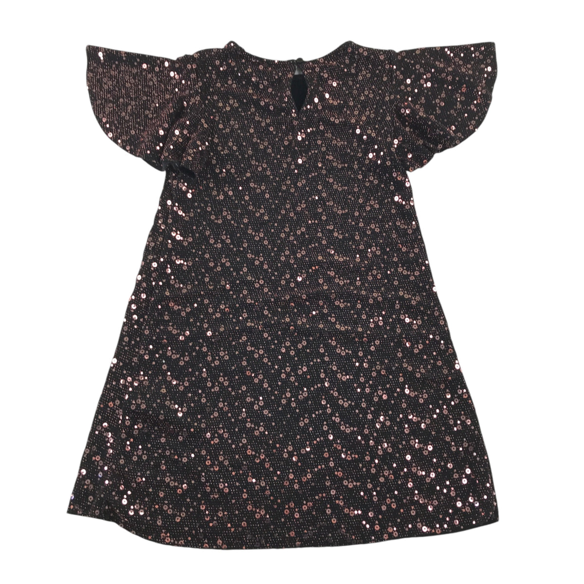 Next 4-5 years dress black sparkly sequins nylon elastane metalised fibres