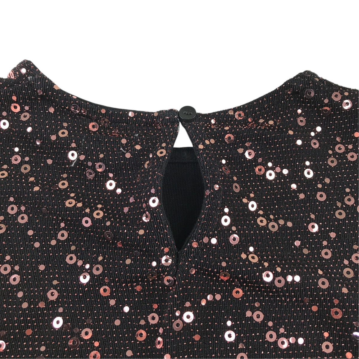 Next 4-5 years dress black sparkly sequins nylon elastane metalised fibres
