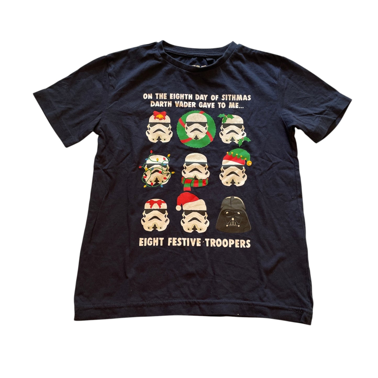 Next 4-5 years navy blue Star Wars Christmas cotton t-shirt