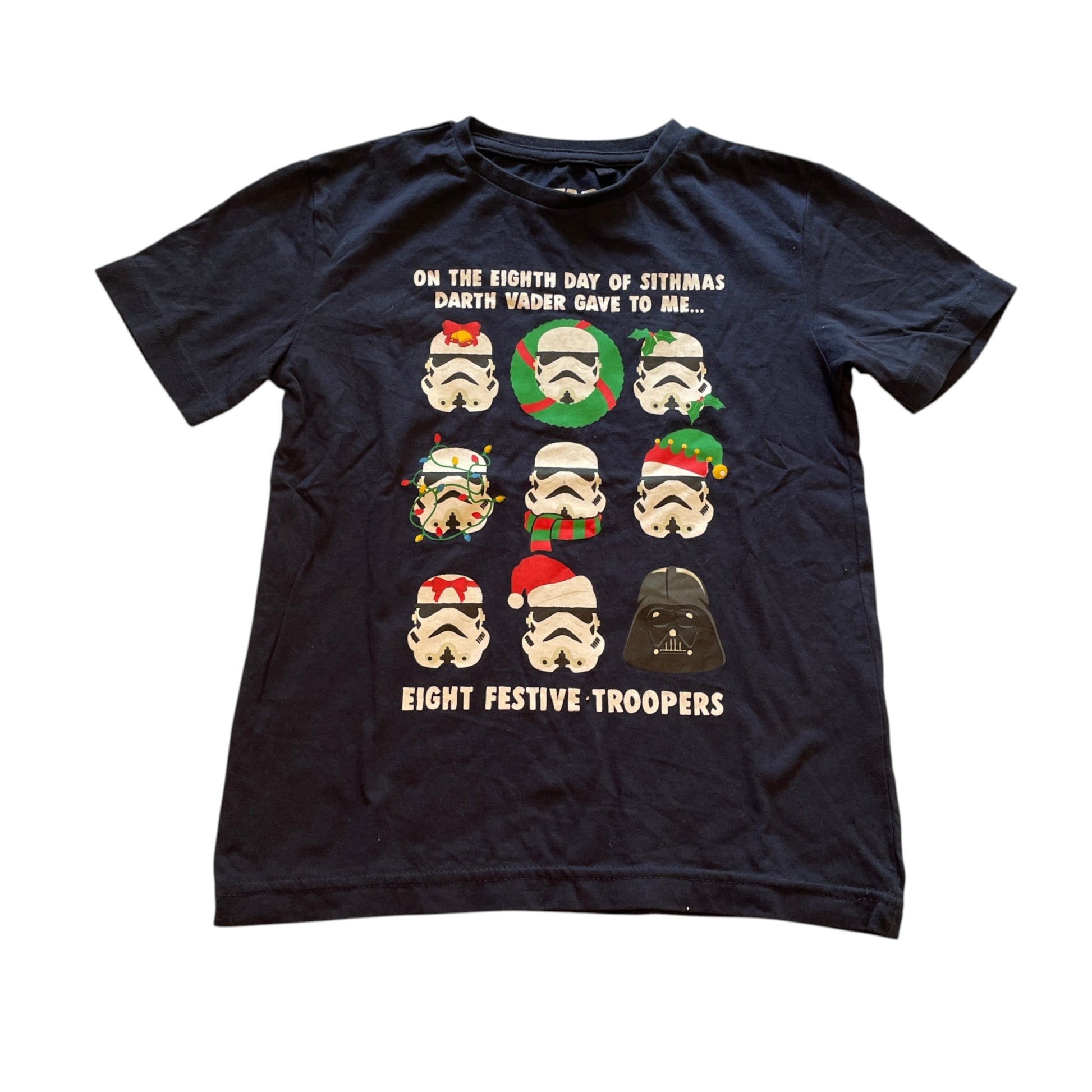 Next 4-5 years navy blue Star Wars Christmas cotton t-shirt