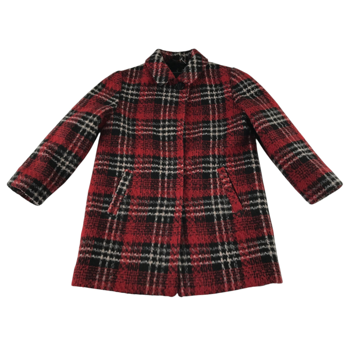 Next 4-5 years red checked coat polyester wool