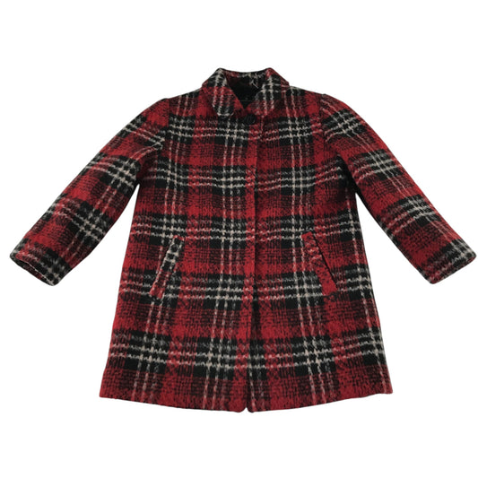 Next 4-5 years red checked coat polyester wool