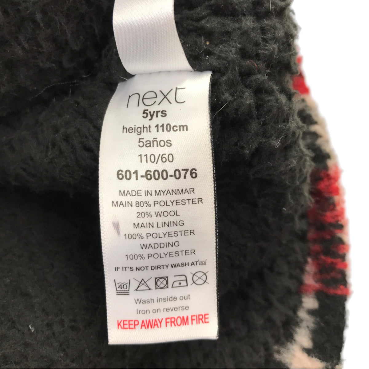 Next 4-5 years red checked coat polyester wool