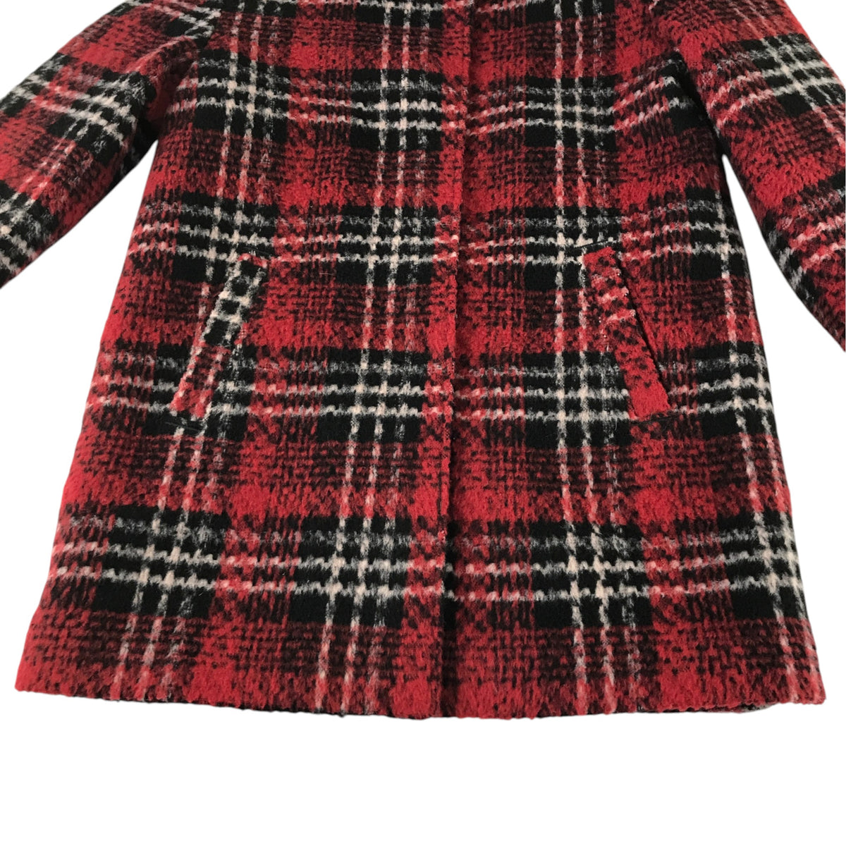 Next 4-5 years red checked coat polyester wool