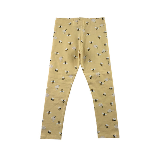 Next 5-6 years yellow bumble bee leggings cotton elastane