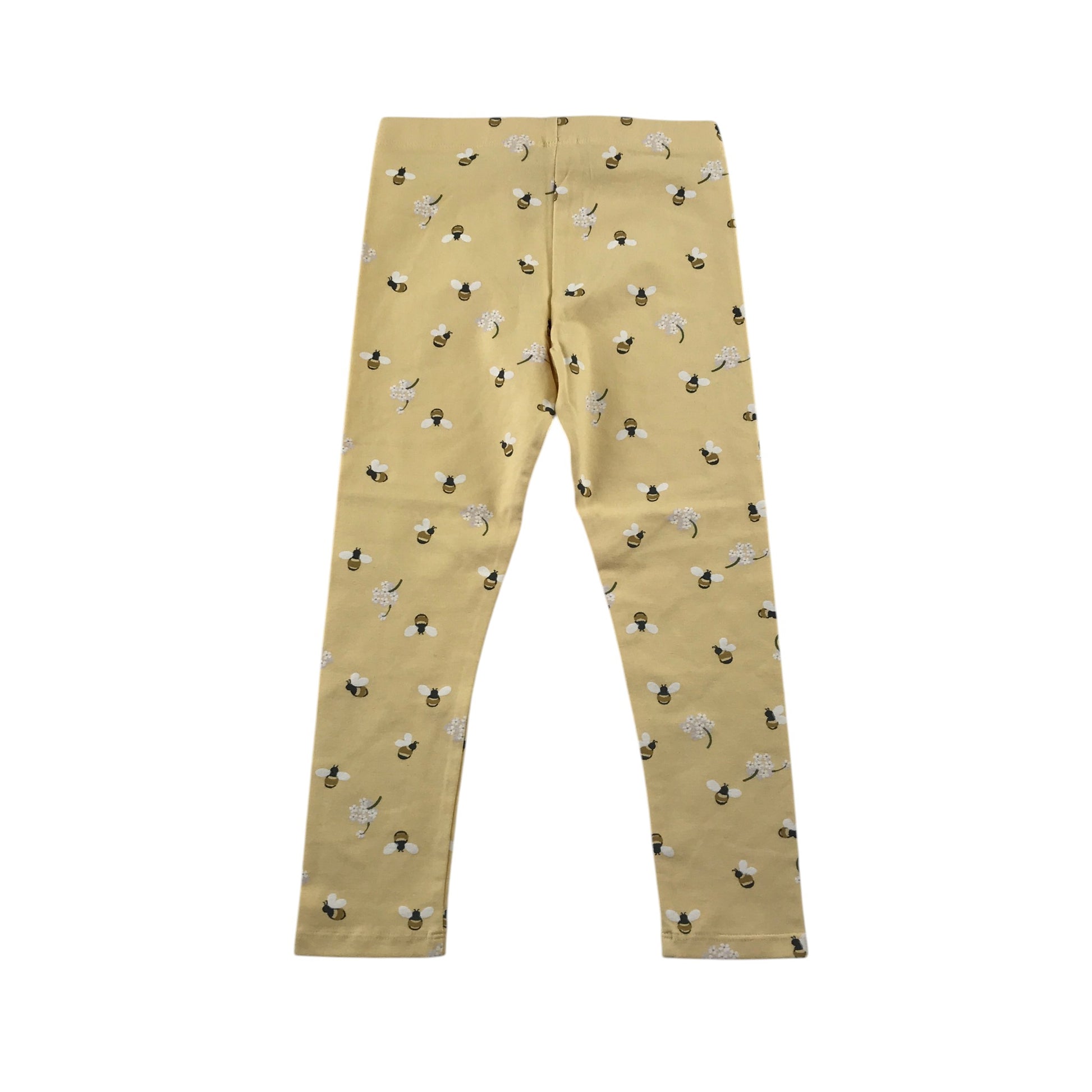 Next 5-6 years yellow bumble bee leggings cotton elastane