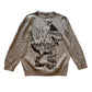 Next 6-7 years grey Tree-Rex Christmas jumper cotton