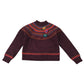 Next 6-7 years maroon jumper knit pattern wool acrylic polyester elastane mix