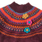 Next 6-7 years maroon jumper knit pattern wool acrylic polyester elastane mix