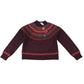 Next 6-7 years maroon jumper knit pattern wool acrylic polyester elastane mix