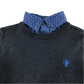 Next 6-7 years navy blue jumper with shirt collars cotton