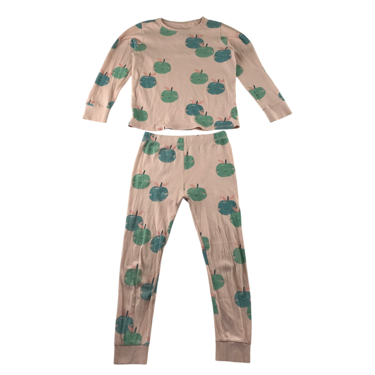 Next 6-7 years pink pyjama set apples cotton