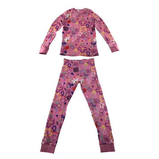 Next 8-9 years pink pyjama set floral cotton