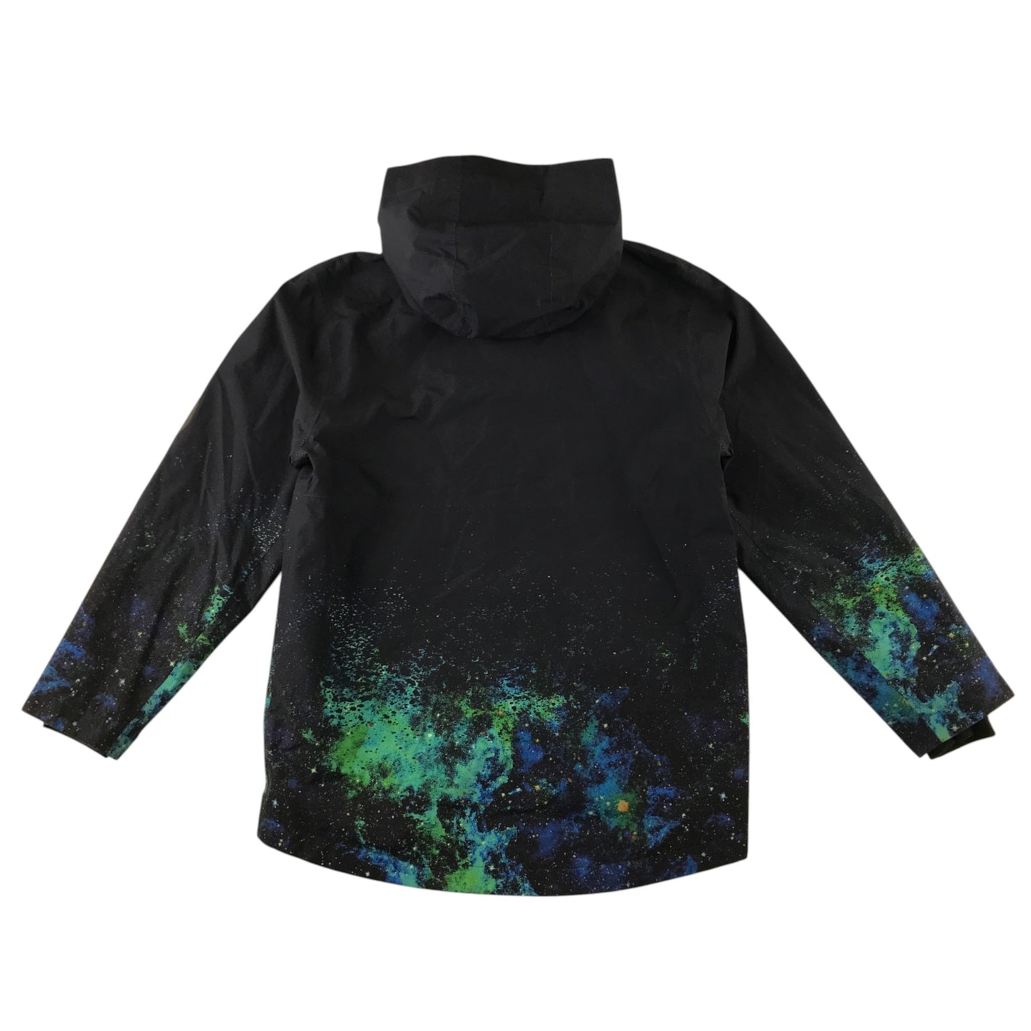 Next 9-10 years navy and turquoise jacket with splash pattern print polyester