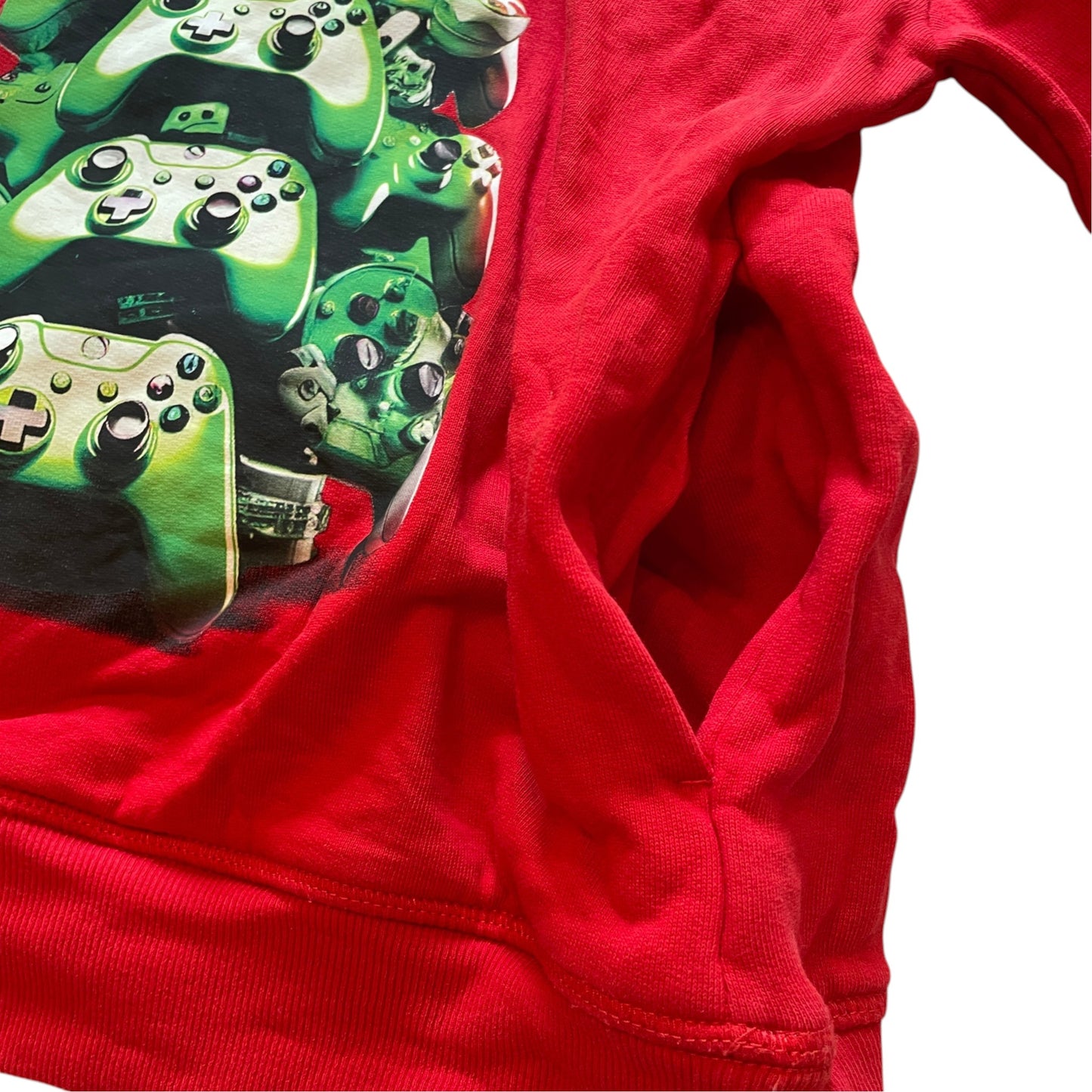 Next 9-10 years red gamer Christmas hoodie cotton