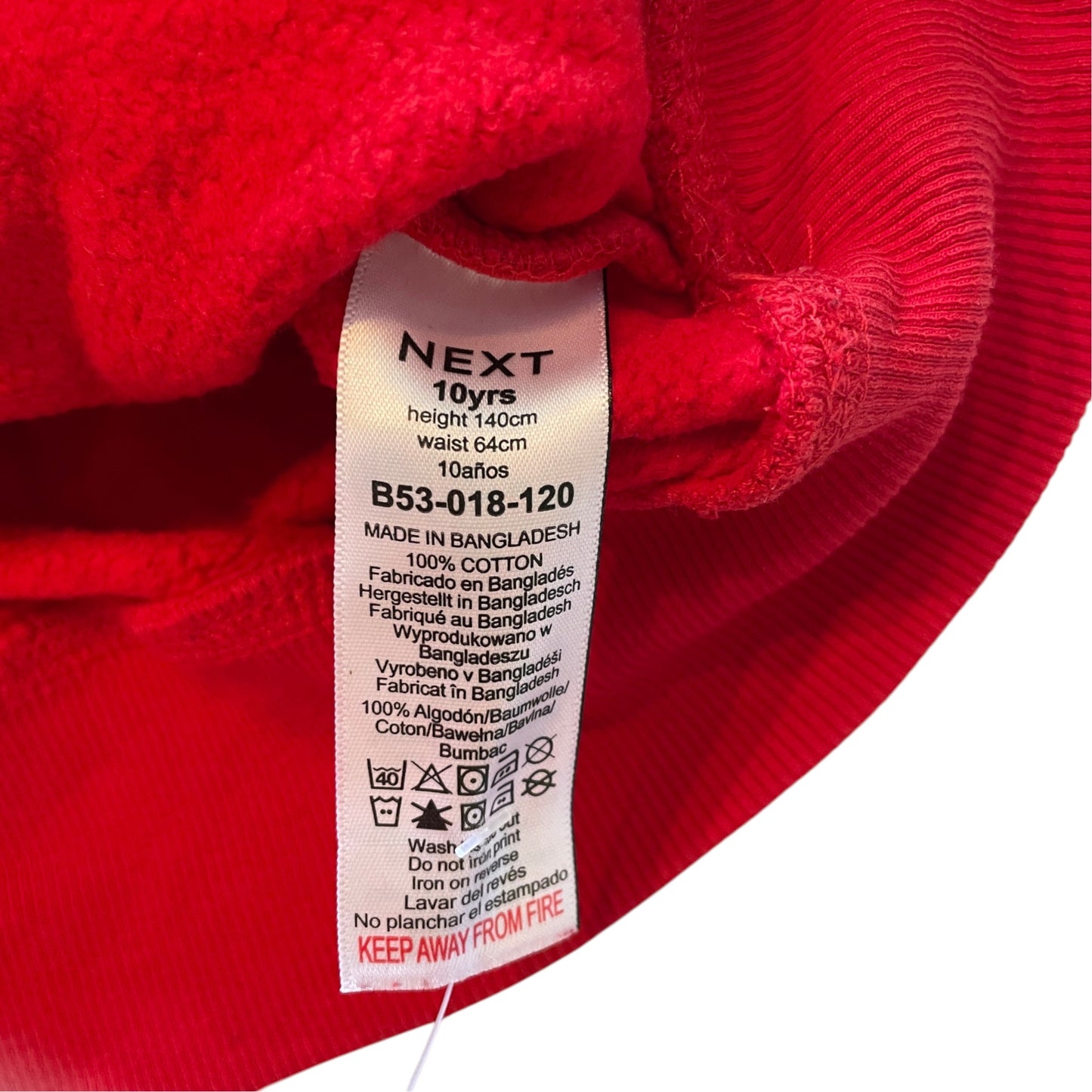 Next 9-10 years red gamer Christmas hoodie cotton