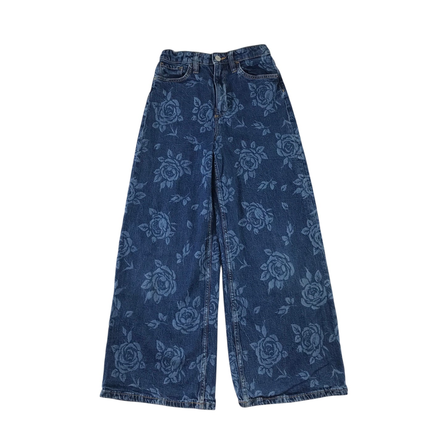 Next and H&M 10 years green cardigan and jeans bundle rose print