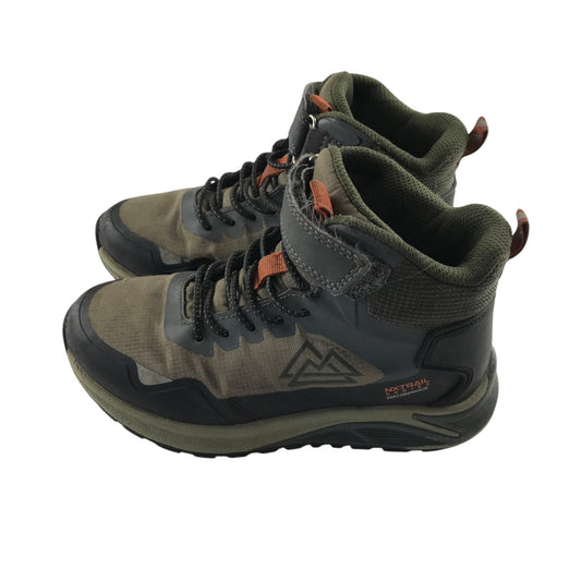 Next size UK 12 junior brown walking boots waterproof