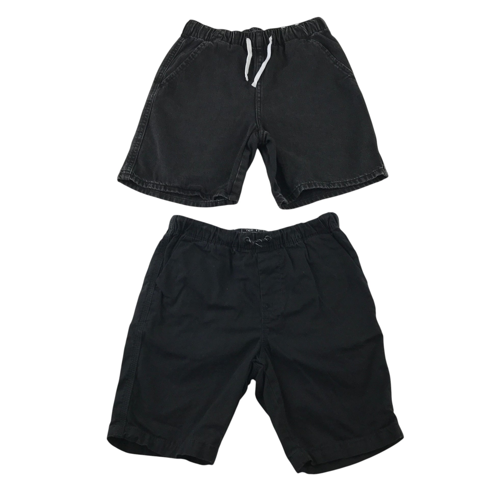 Next and H&M 8-9 years shorts bundle black denim and chino cotton