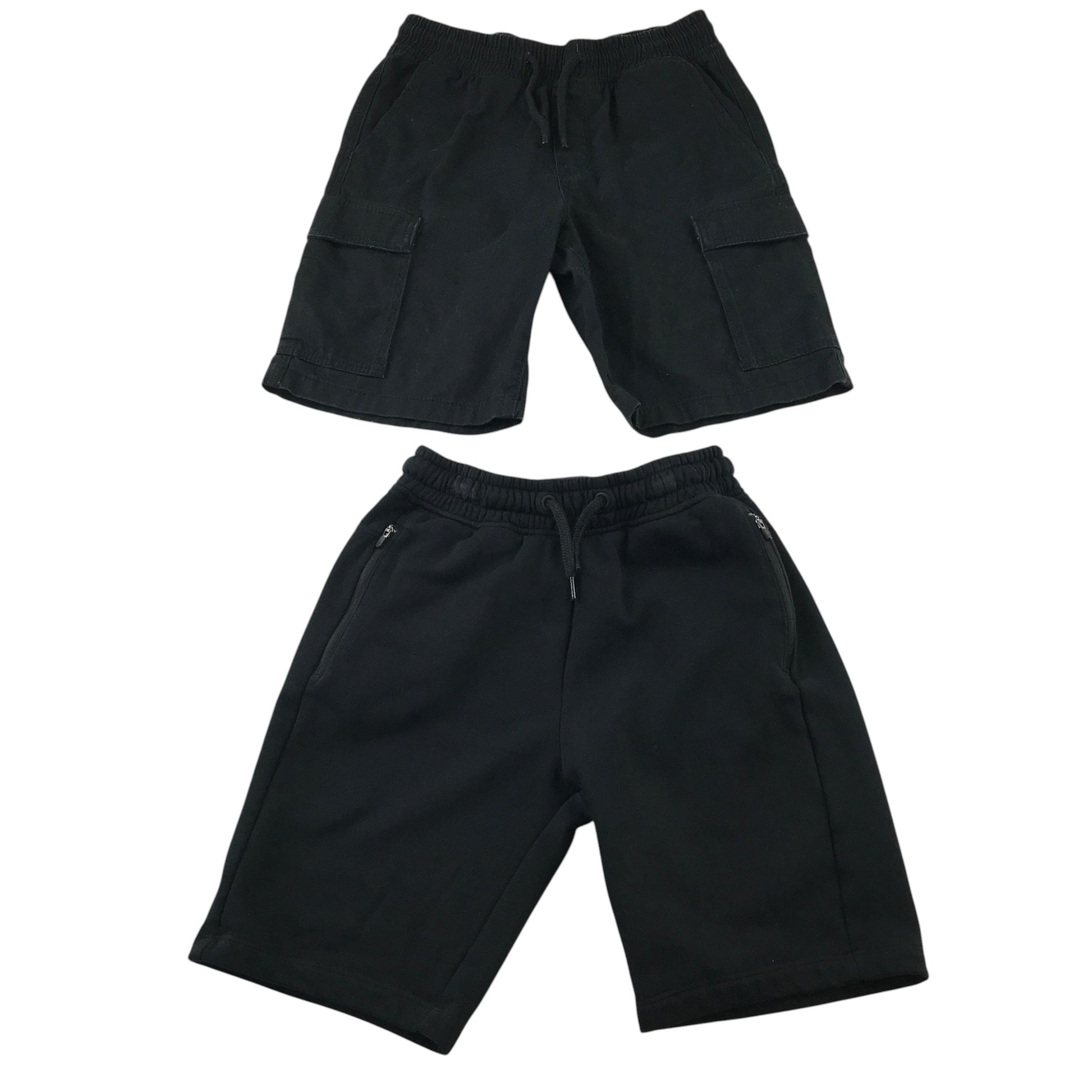 Next and H&M 9-10 years shorts bundle black cotton polyester