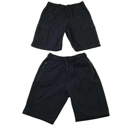 Next and H&M 9-10 years shorts bundle black cotton polyester