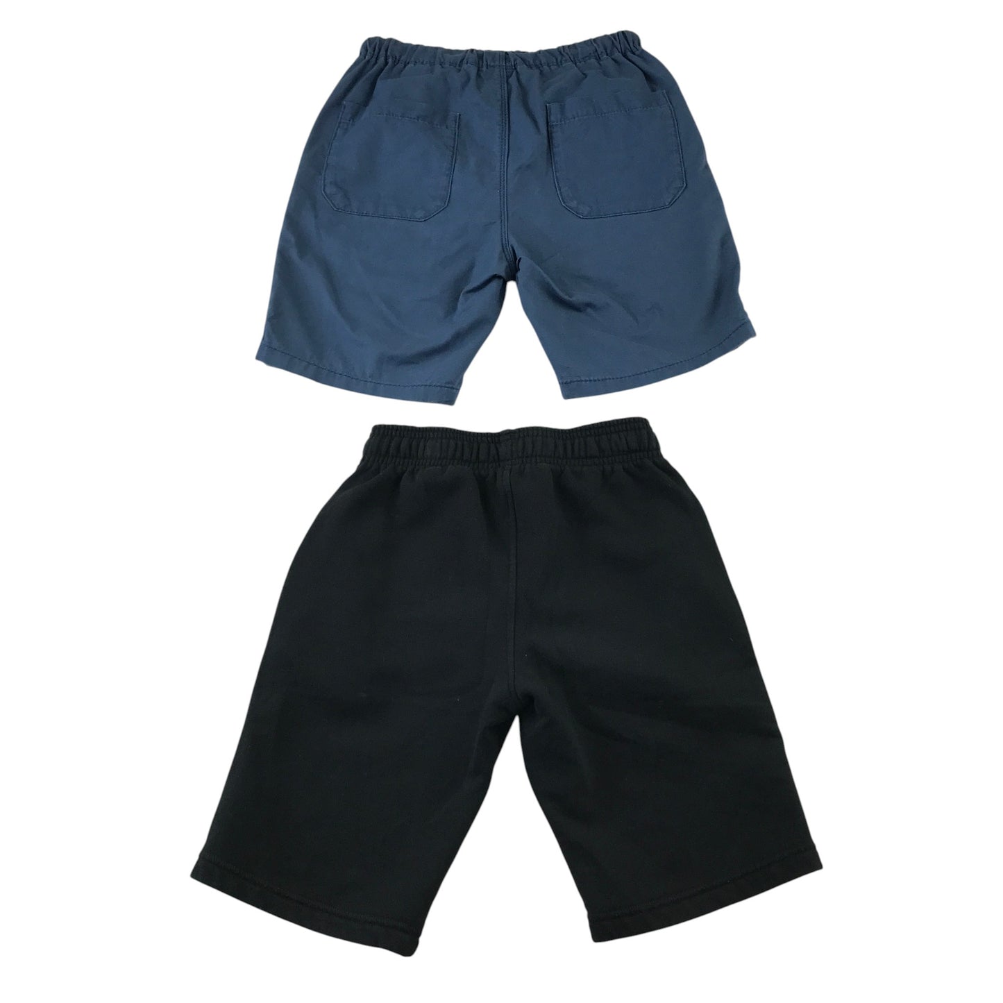 Next and M&S 7-8 years shorts bundle black jersey and blue cotton polyester