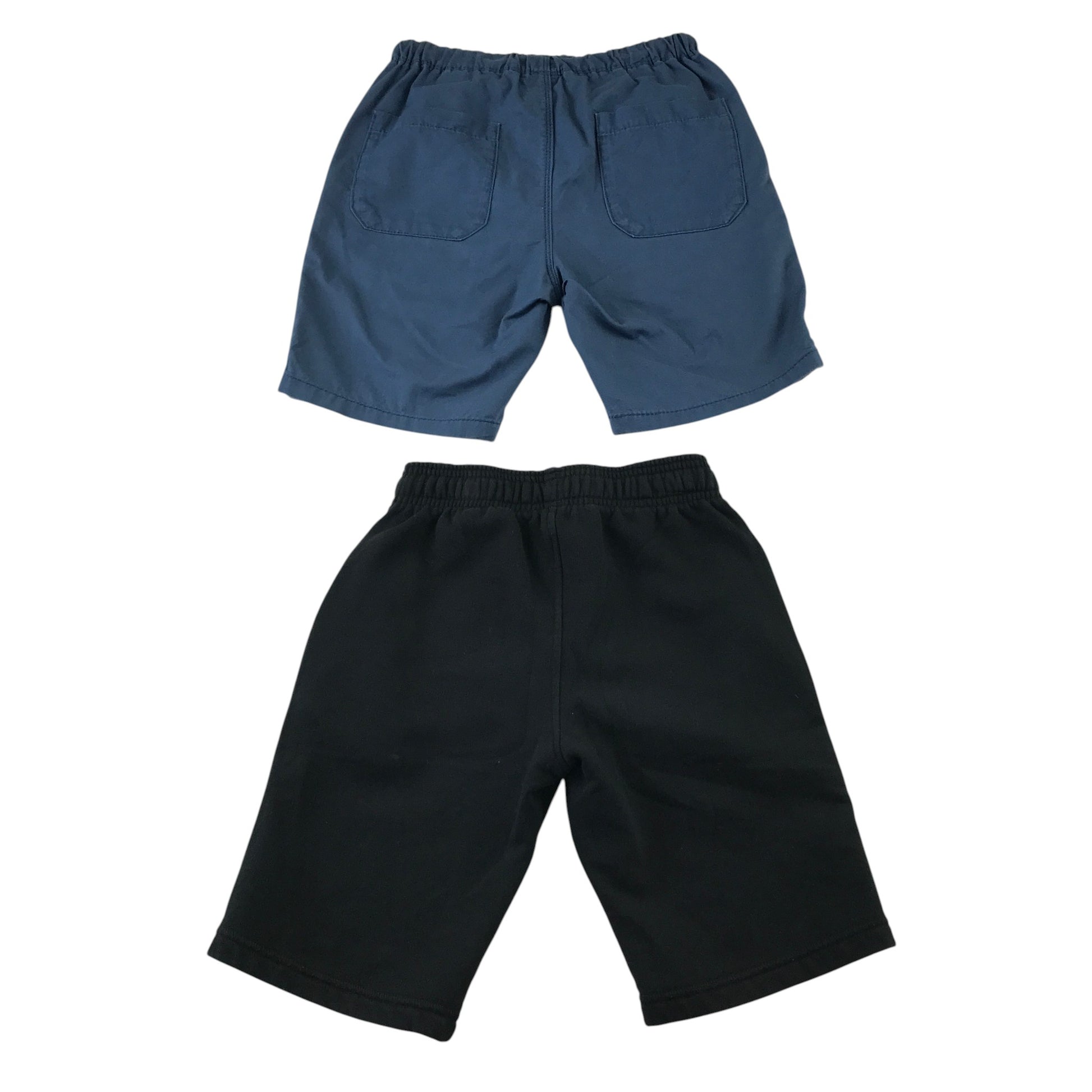 Next and M&S 7-8 years shorts bundle black jersey and blue cotton polyester