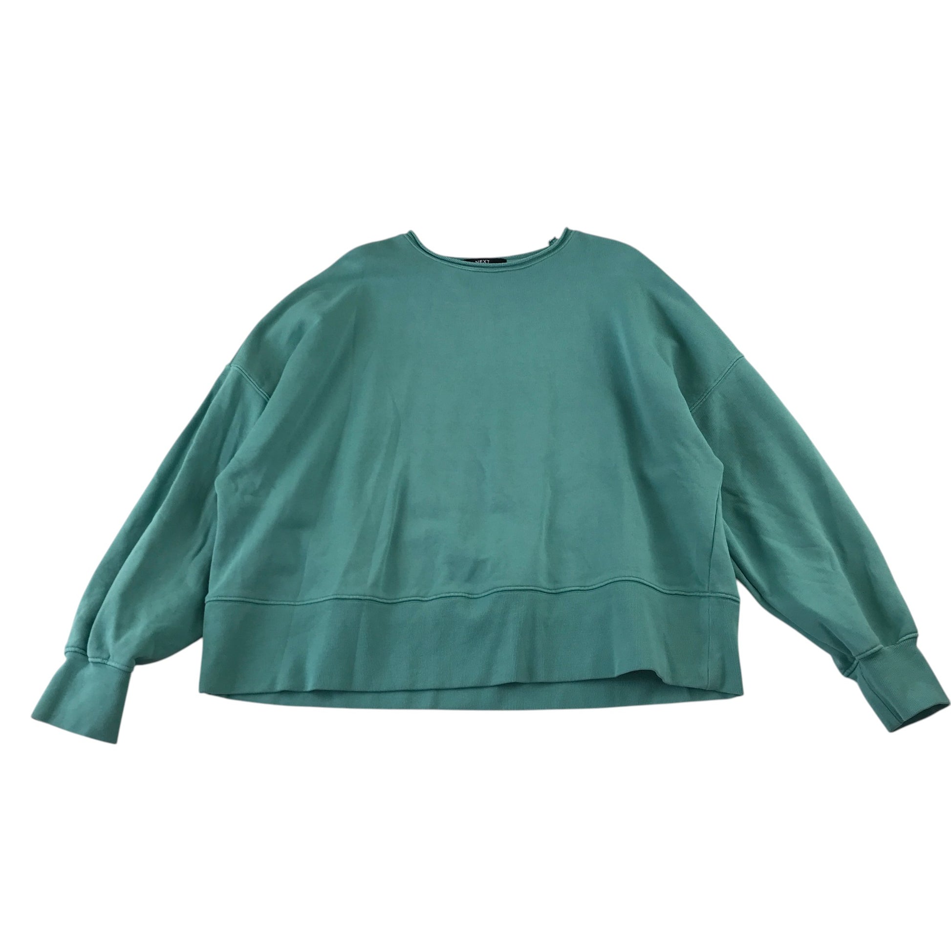 Next size L turquoise oversized jersey sweater cotton