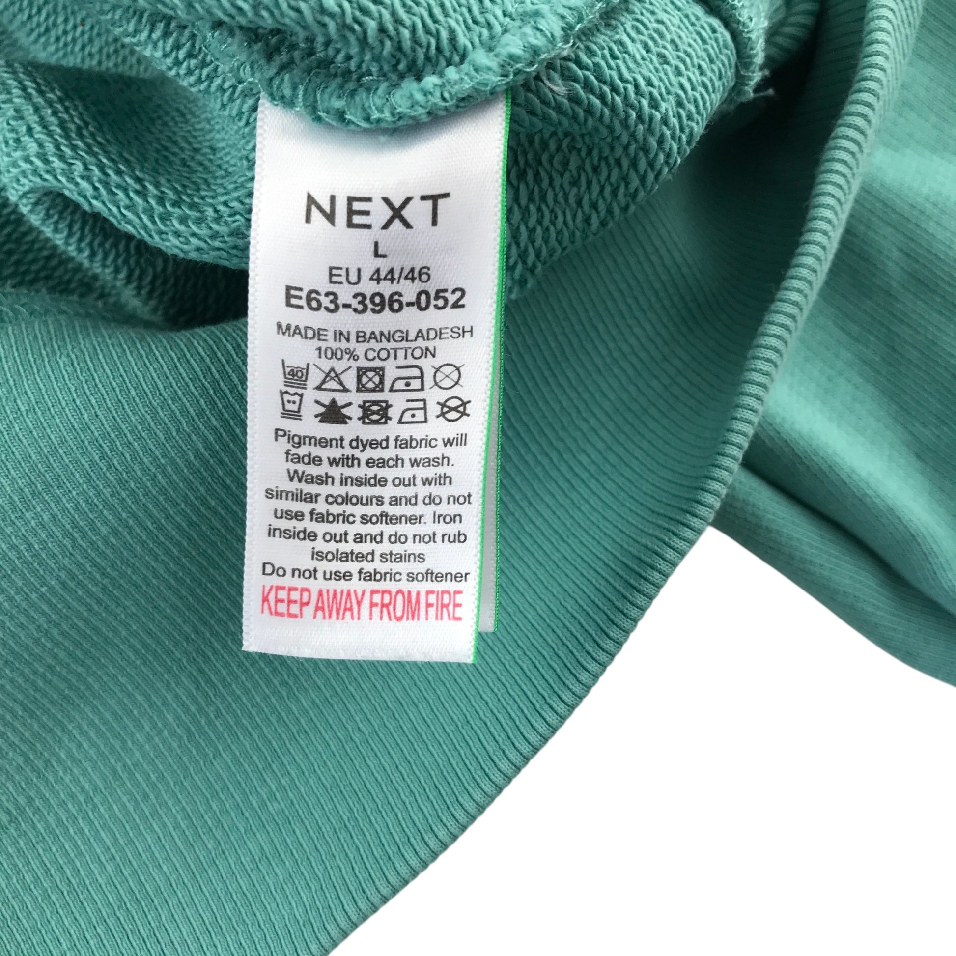 Next size L turquoise oversized jersey sweater cotton