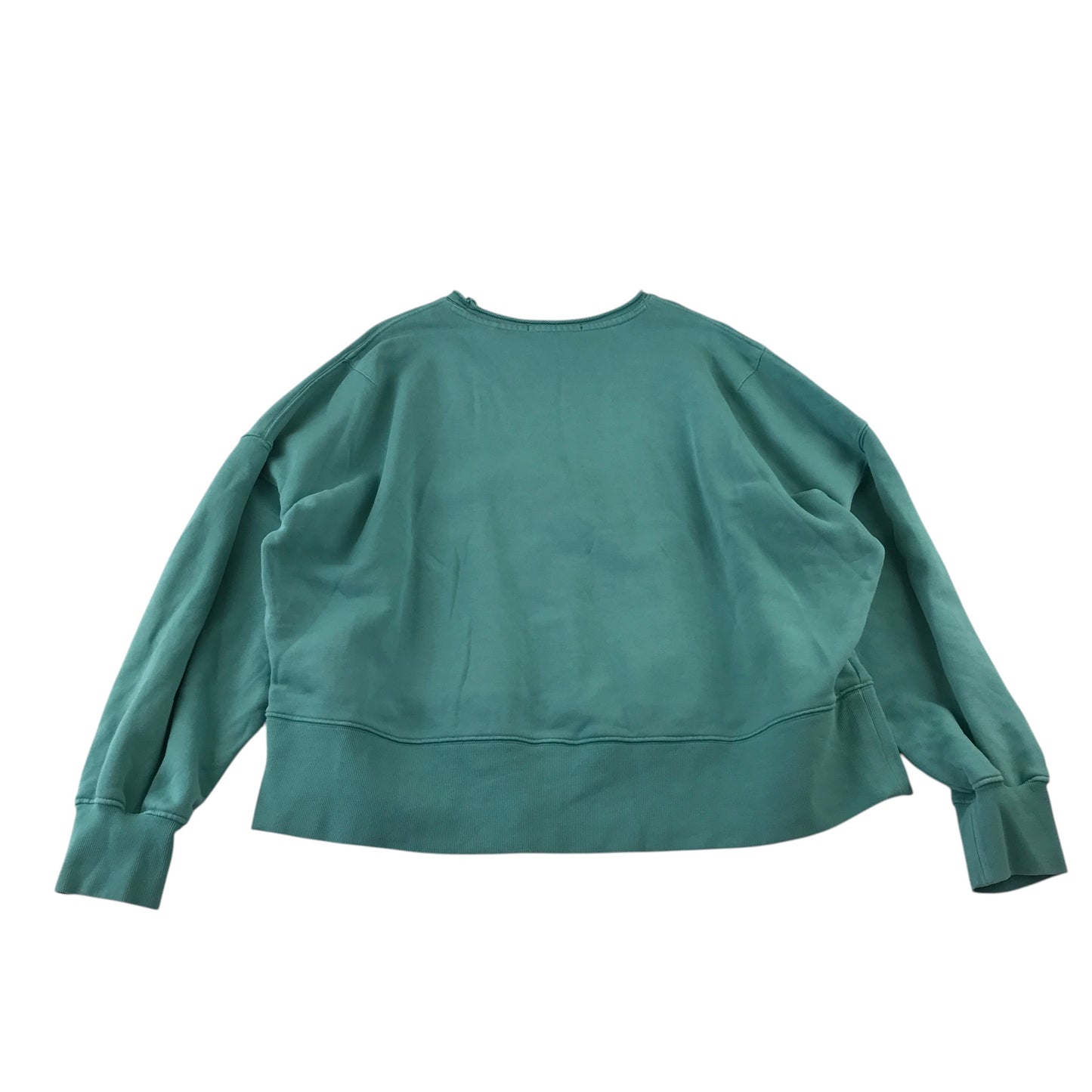 Next size L turquoise oversized jersey sweater cotton