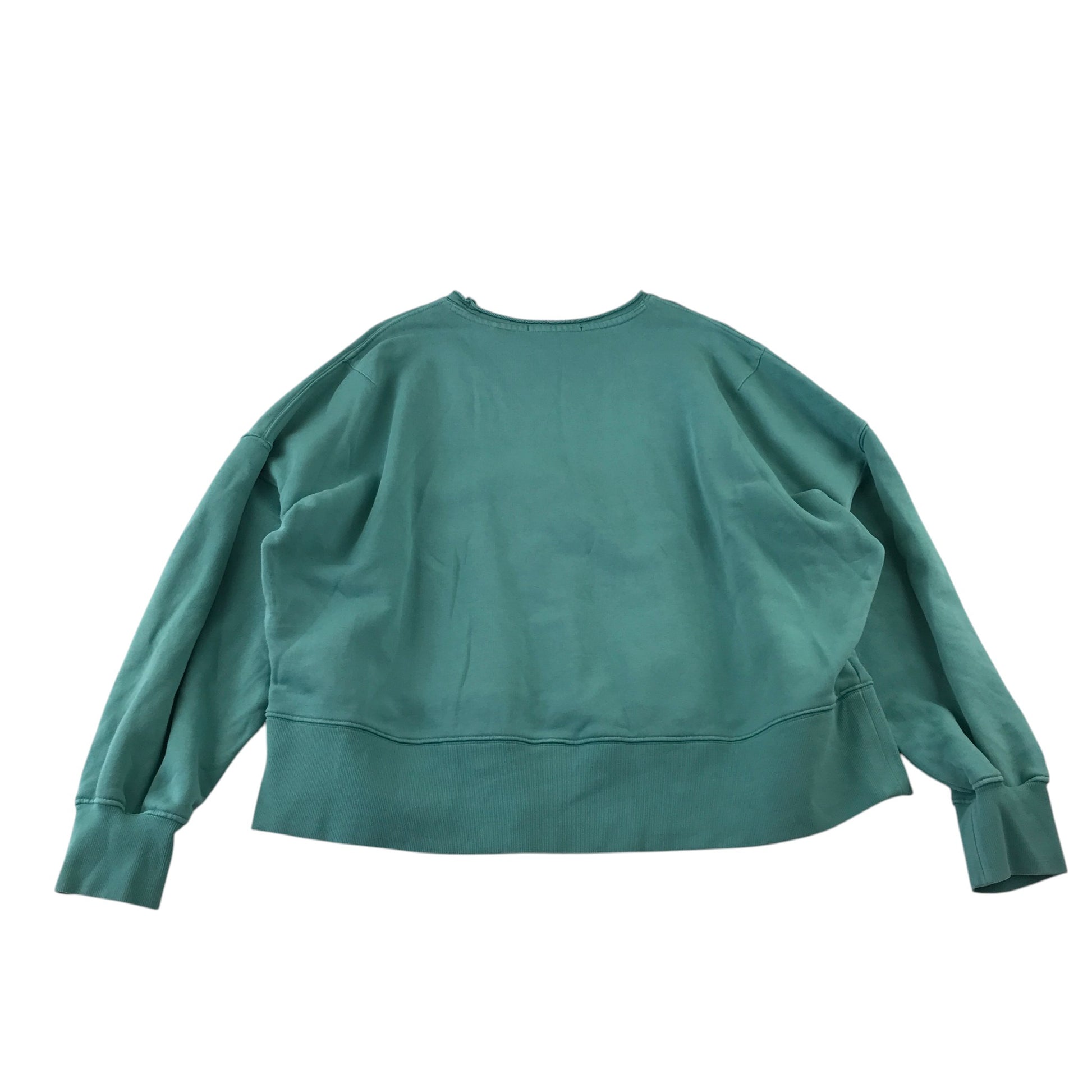 Next size L turquoise oversized jersey sweater cotton