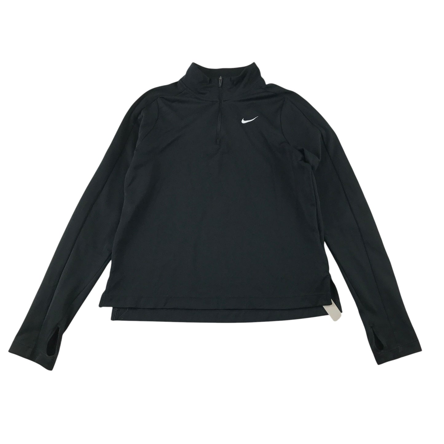 Nike 11-12 years black sport sweater quarter zipper polyester