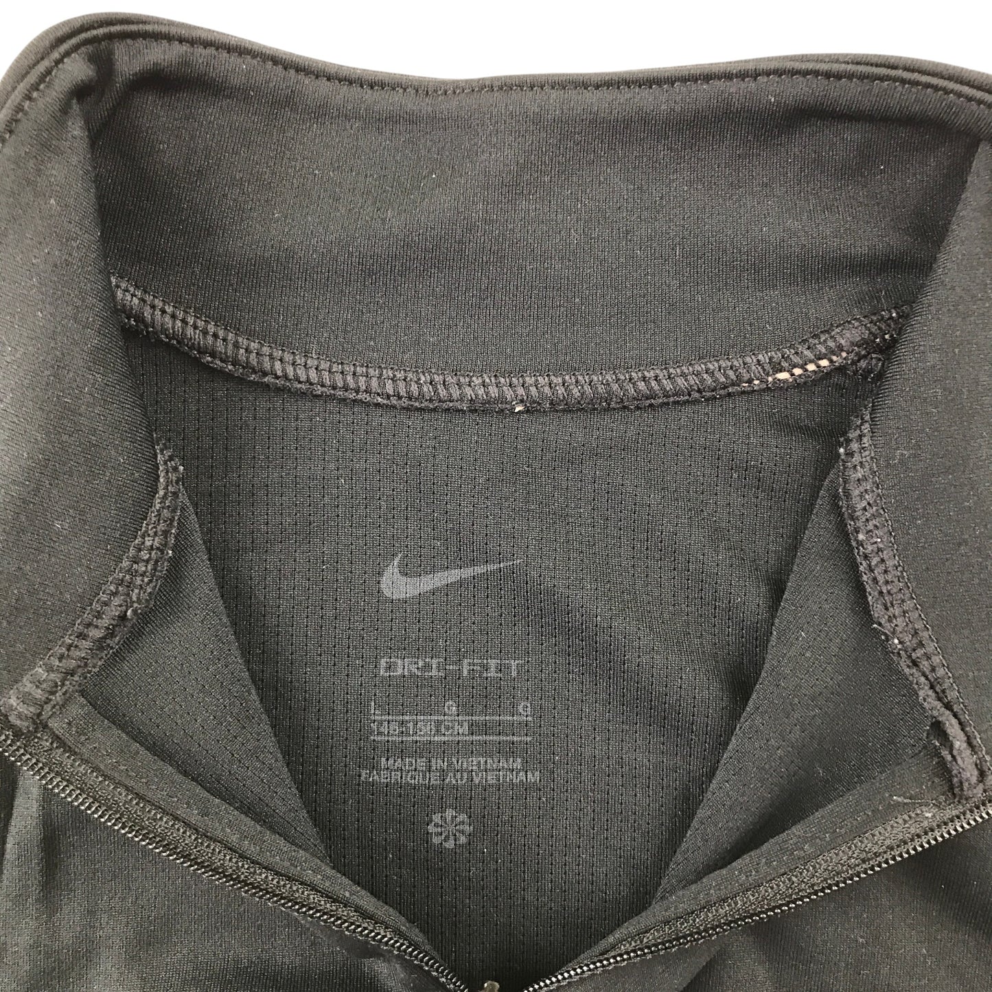 Nike 11-12 years black sport sweater quarter zipper polyester