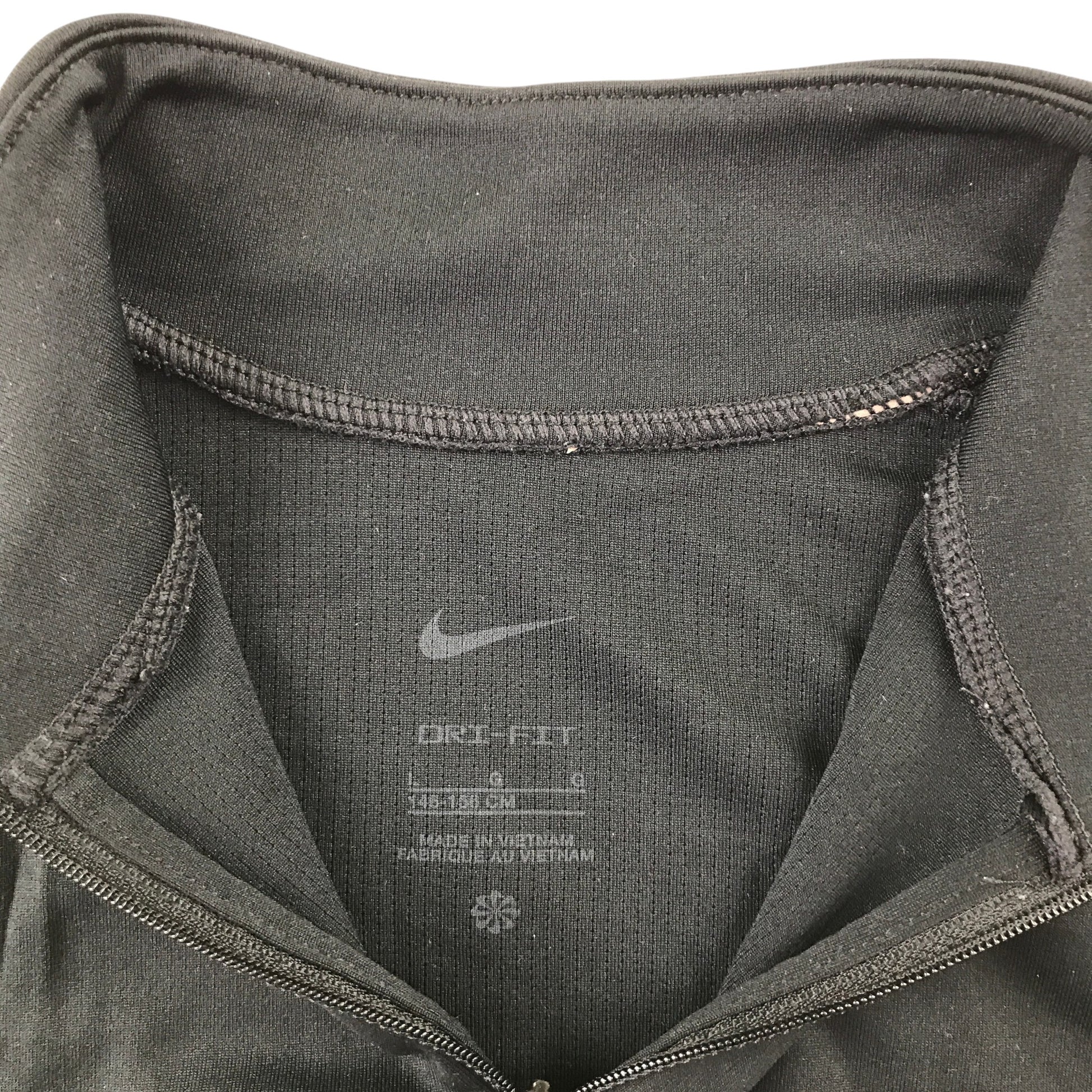 Nike 11-12 years black sport sweater quarter zipper polyester