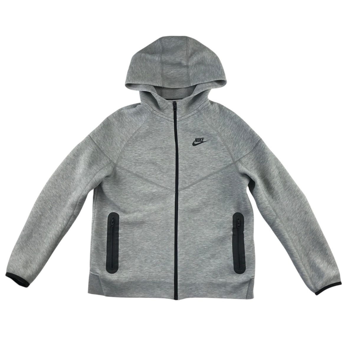 Nike 13-14 years grey hoodie full zipper cotton polyester