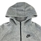 Nike 13-14 years grey hoodie full zipper cotton polyester