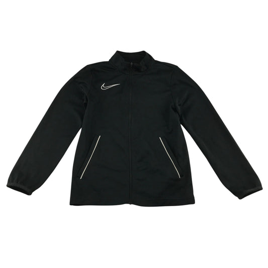 Nike 8-9 years black sport sweater full zip with pockets polyester
