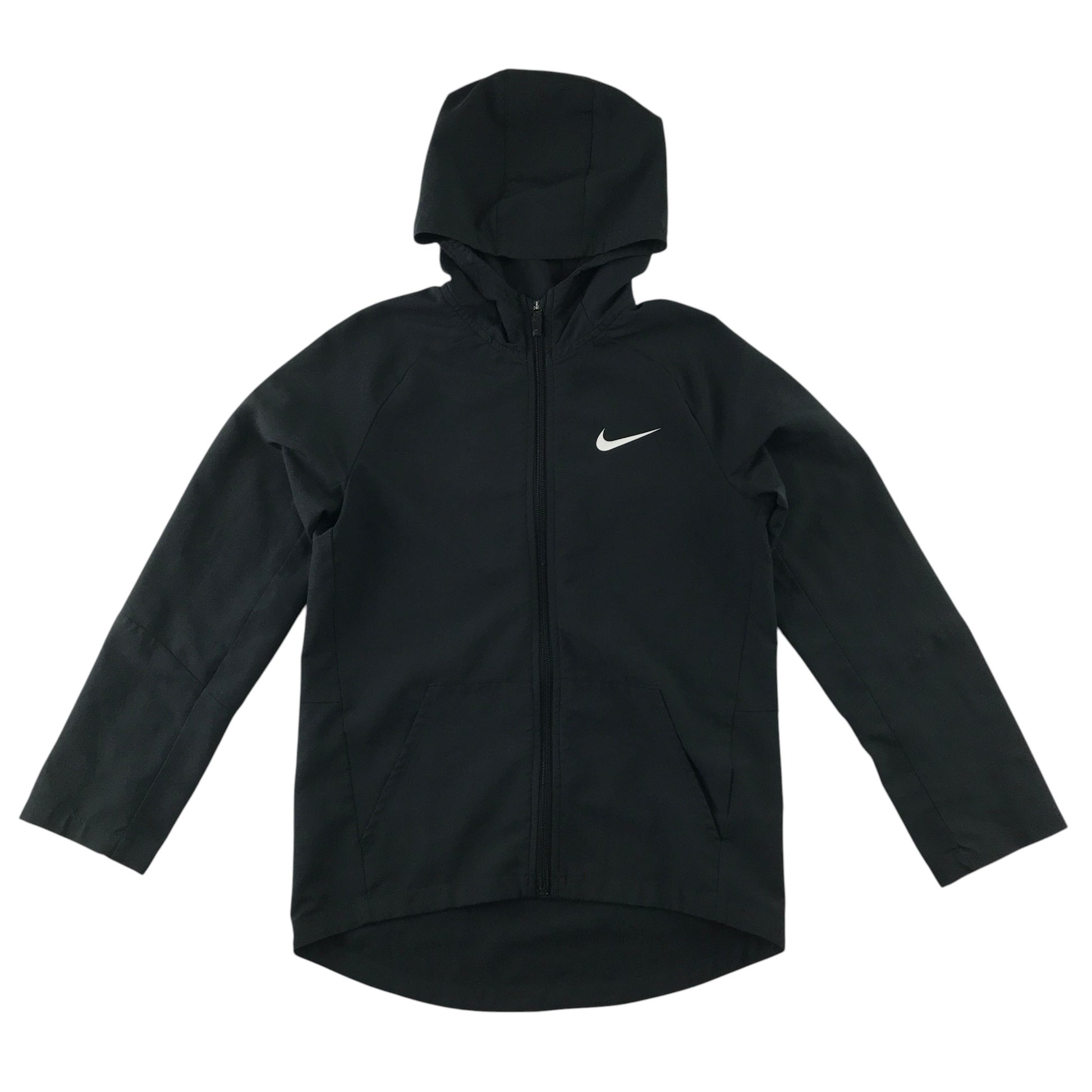 Nike 9-11 black light sporty jacket with hood and zipper polyester