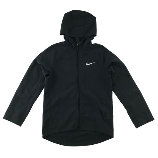 Nike 9-11 black light sporty jacket with hood and zipper polyester