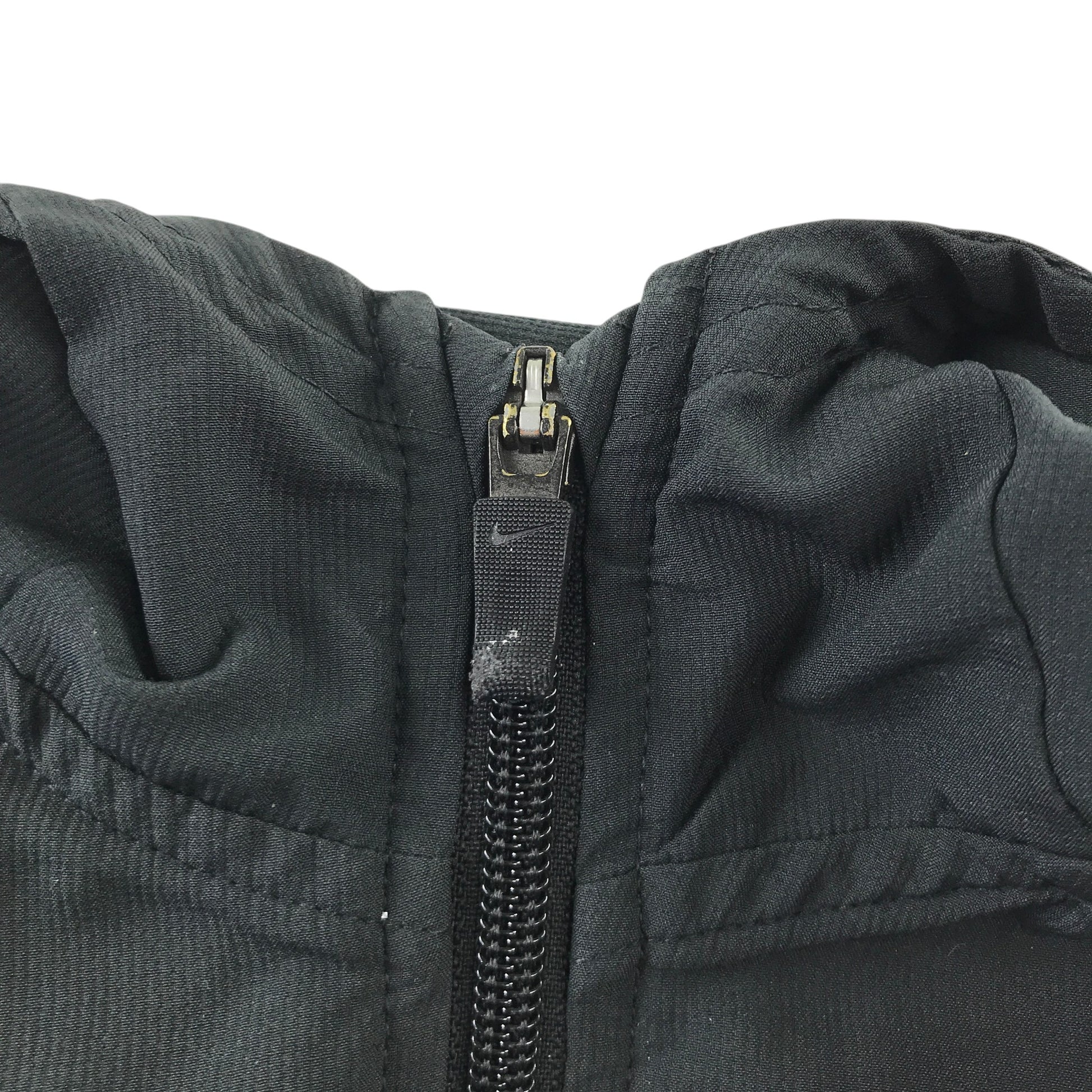 Nike 9-11 black light sporty jacket with hood and zipper polyester